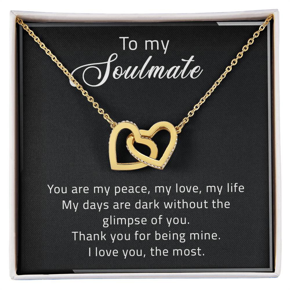 To My Soulmate | Interlocking Hearts necklace