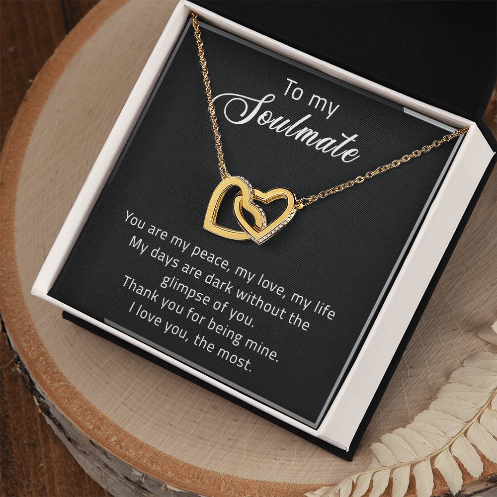 To My Soulmate | Interlocking Hearts necklace