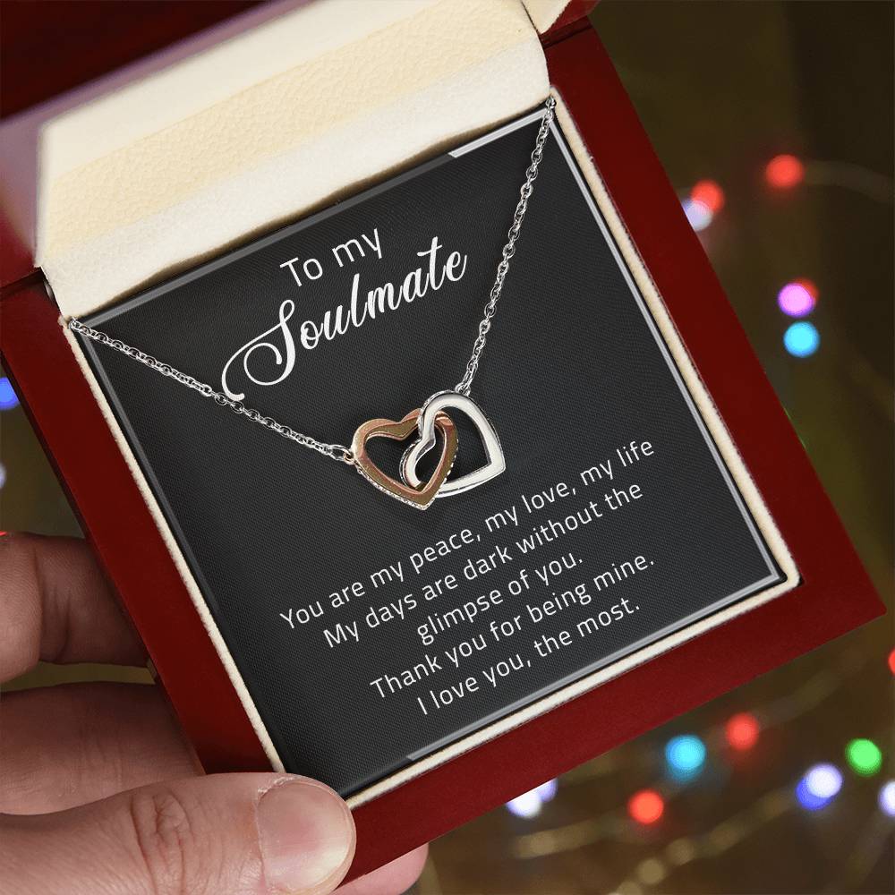 To My Soulmate | Interlocking Hearts necklace