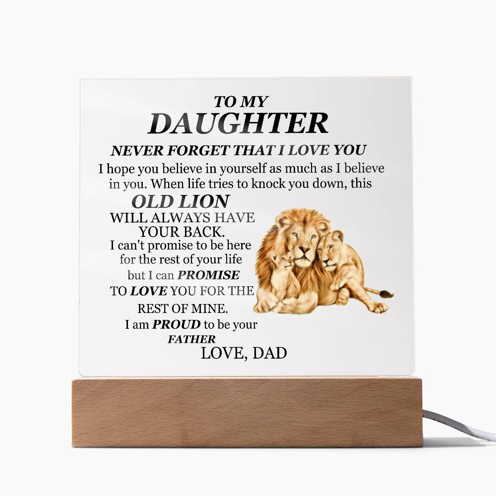 To My Daughter | Square Acrylic Plaque