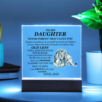 To My Daughter | Square Acrylic Plaque