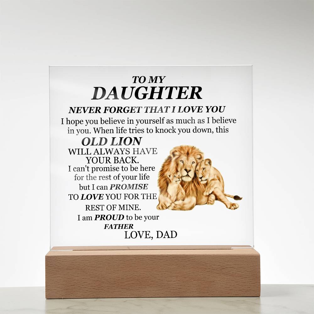 To My Daughter | Square Acrylic Plaque