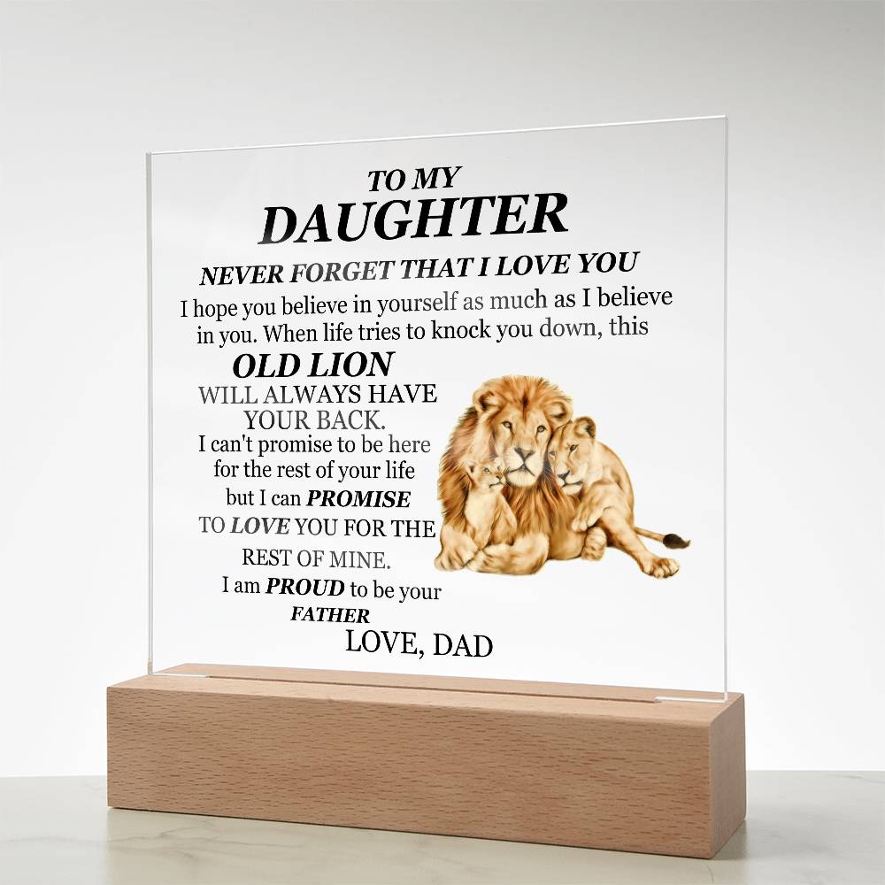 To My Daughter | Square Acrylic Plaque