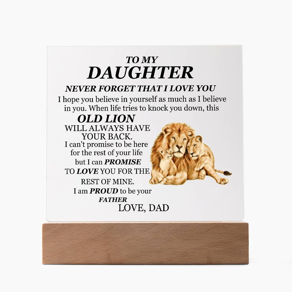 To My Daughter | Square Acrylic Plaque