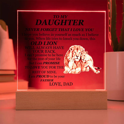 To My Daughter | Square Acrylic Plaque